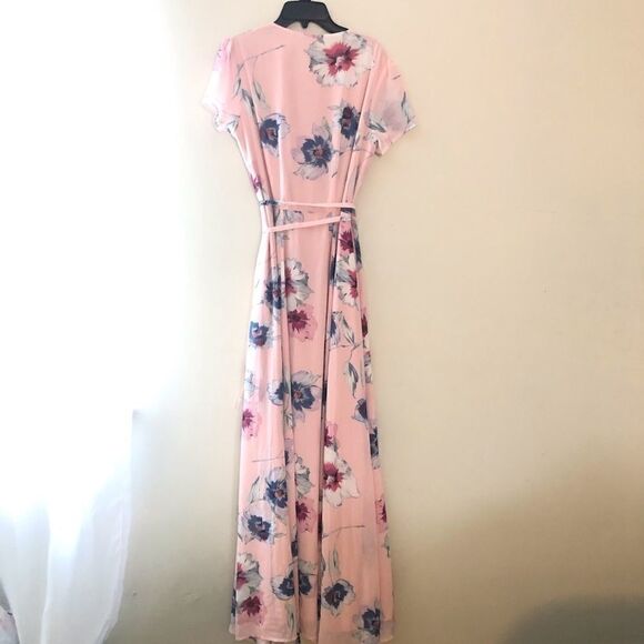 NEW BHLDN YUMI KIM CALYPSO WRAP MAXI DRESS PINK - Picture 6 of 6